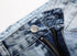 Mid Waisted Jeans Embroider Straight Pants Men's Ripped Jeans